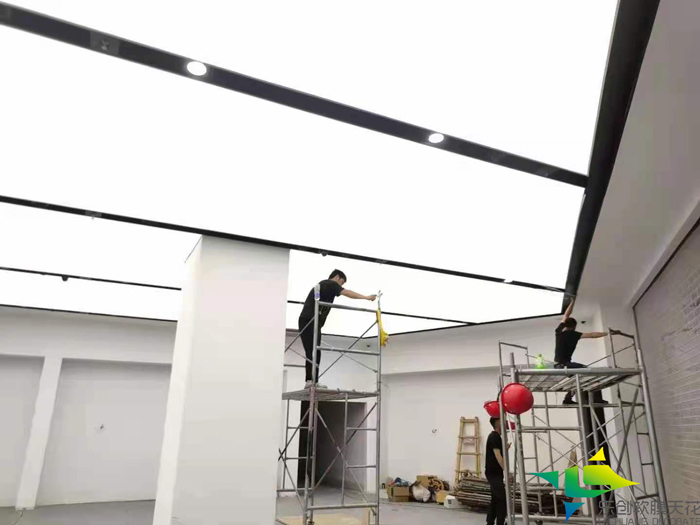 华为手机旗舰店双层软膜天花吊顶图片